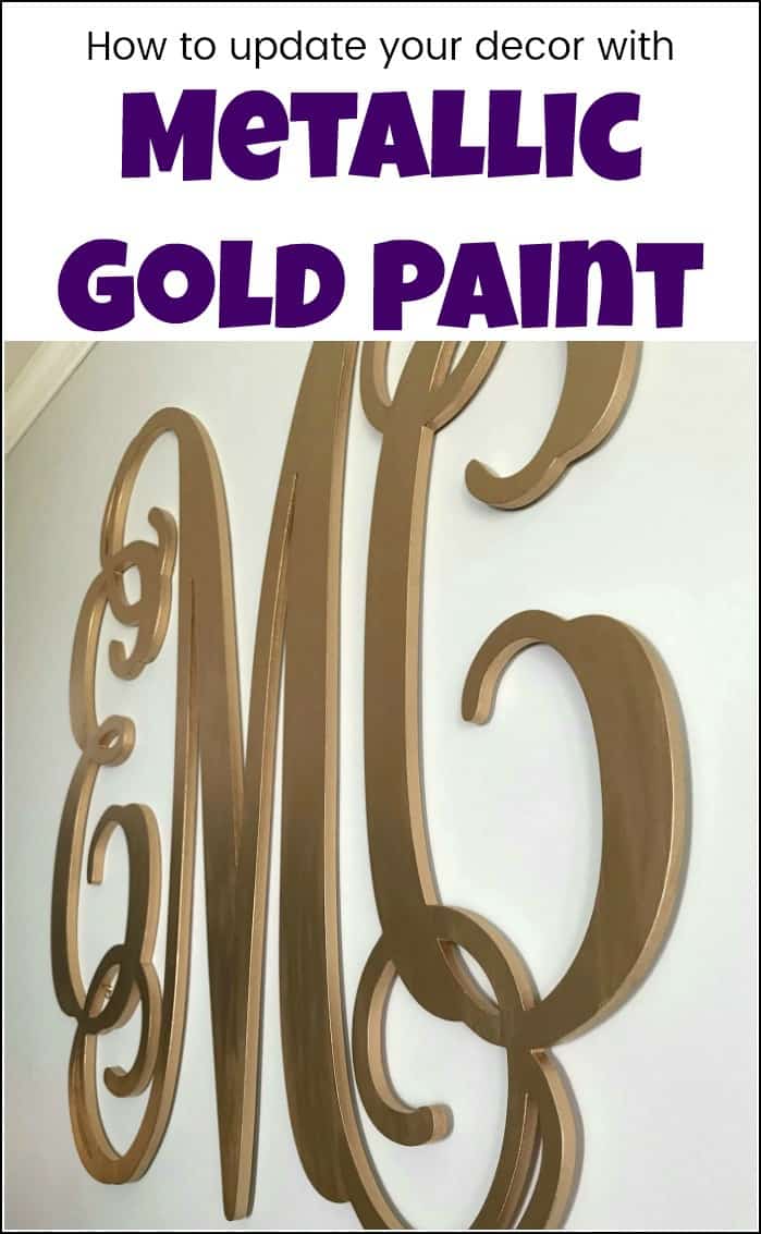 Update your decor with metallic gold paint. This liquid gold leaf is the best gold paint. It's easy to use & perfect for all of your DIY & craft projects. #metallicgoldpaint #liquidgoldleaf #goldpaint #metallicgoldpaint