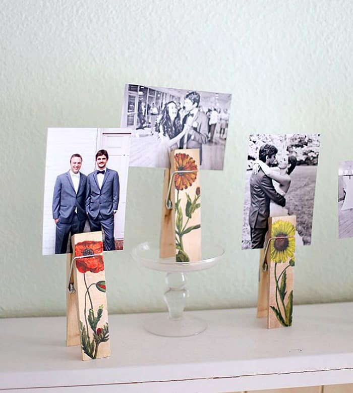 20+ Image Transfer Ideas & Tutorials That Will Make You Drool floral clothespins, transfer images to wood, pictures on wood, transfer pictures to wood