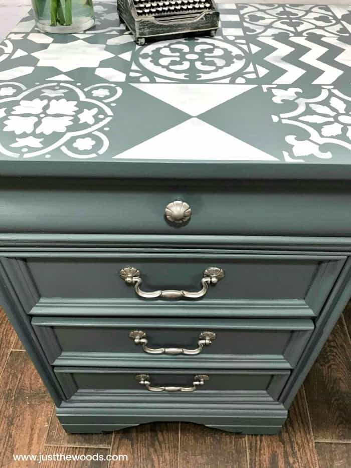 cutting edge stencils, stencil patterns, painted furniture ideas, stenciled painted furniture ideas, chalk painted furniture with stencils