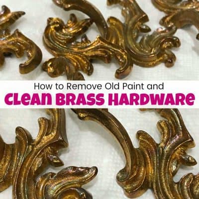 clean brass hardware, remove paint from metal