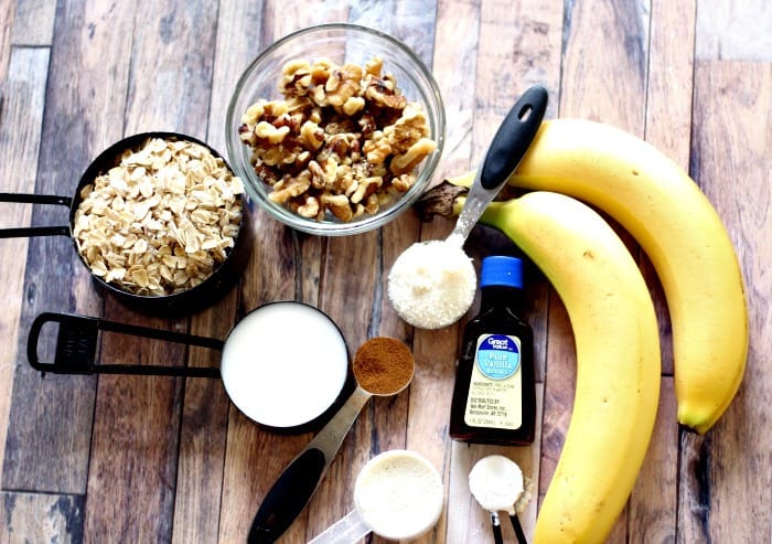 ingredients to make banana nut bread muffins, how to make banana nut bread muffins, banana nut bread recipe