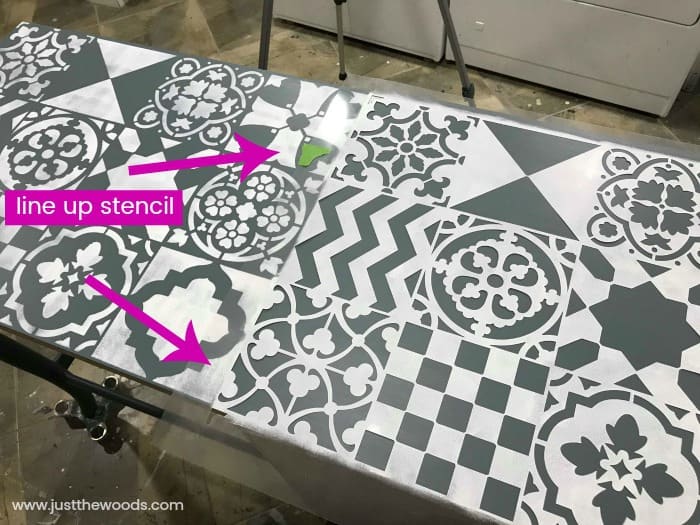 how to line up stencil patterns, wall stencils, cutting edge stencils, wall stencil designs