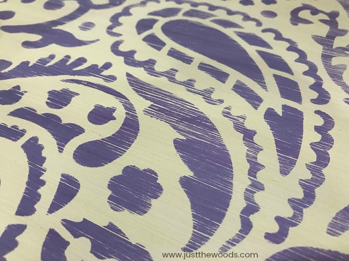 cutting edge stencils, paisley stencil, sanded stencil patters, worn stencil, painted stencil