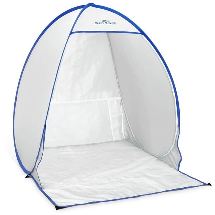 homeright spray shelter, homeright spray tent, spray paint indoors, use paint sprayer indoors