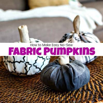 How to Make Easy No-Sew Fabric Pumpkins