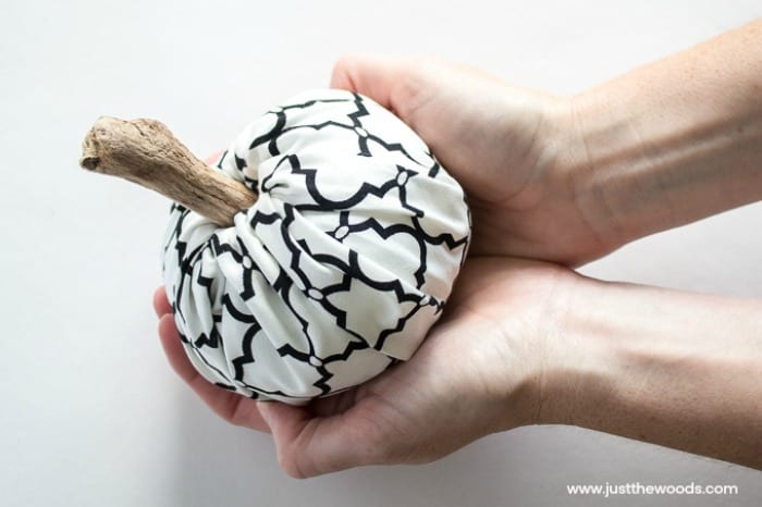 scrap fabric projects, fabric pumpkins