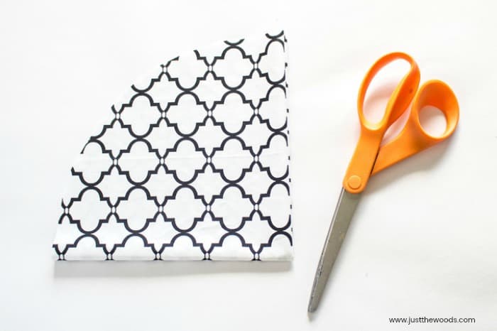 scrap fabric, fabric scissors, scissors with orange handle, black and white fabric, fabric pumpkins diy