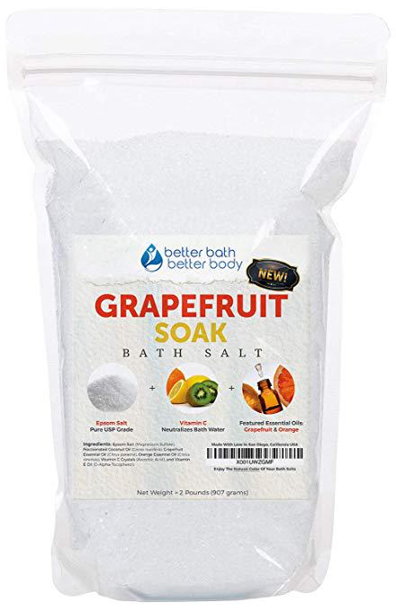grapefruit bath salt, grapefruit bath soak