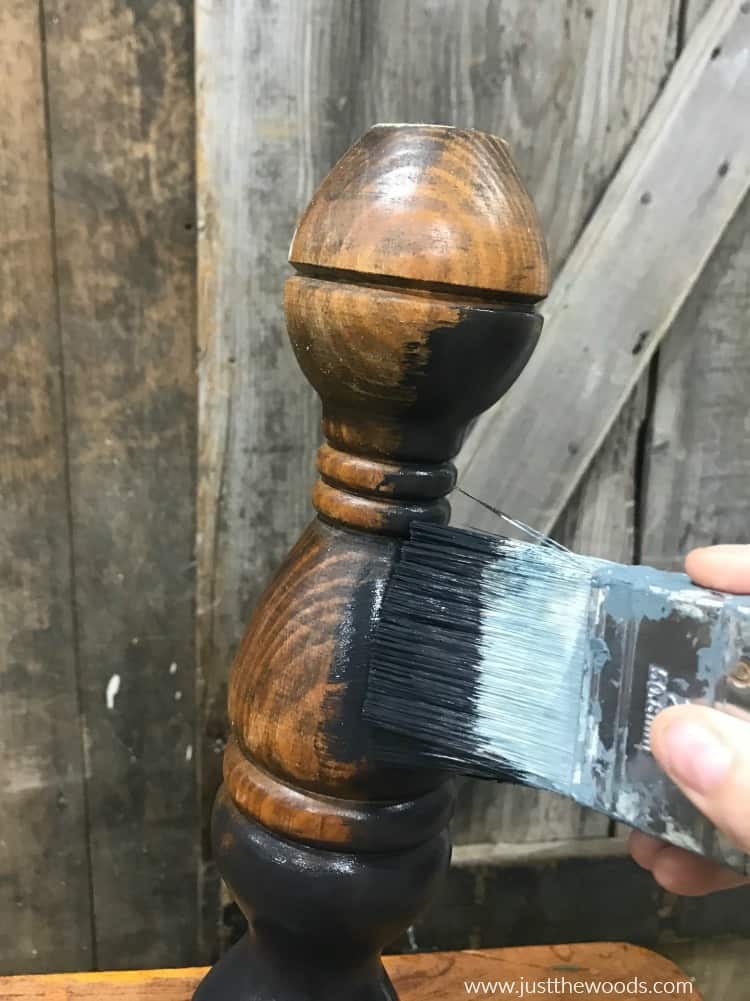 How to Refinish a Rustic Wood Coffee Table with Beautiful Results painting rustic furniture, painting table legs, coffee table makeover, painted coffee table ideas