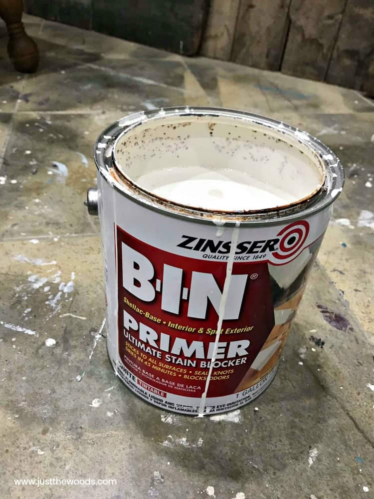 bin primer, zinsser primer, shellac based primer, white primer