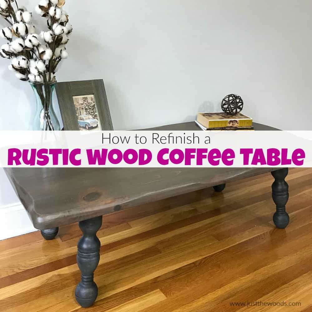 rustic wood coffee table refinish