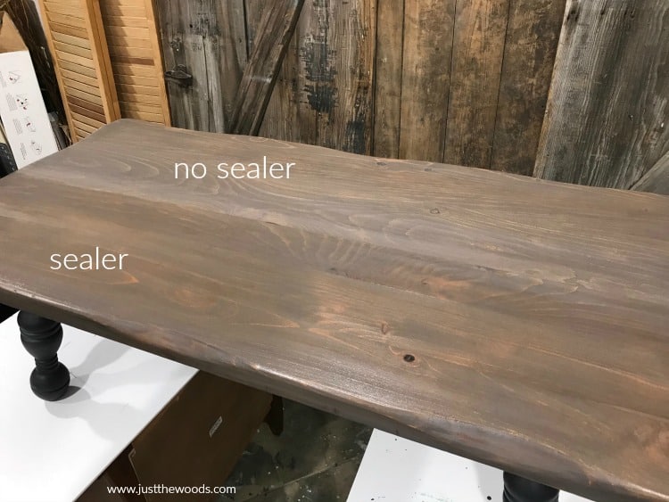 sealer over wood stain, furniture sealer for wood stain, sealer over furniture stain