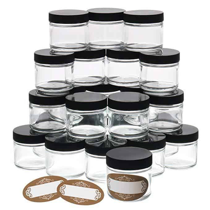 small glass containers