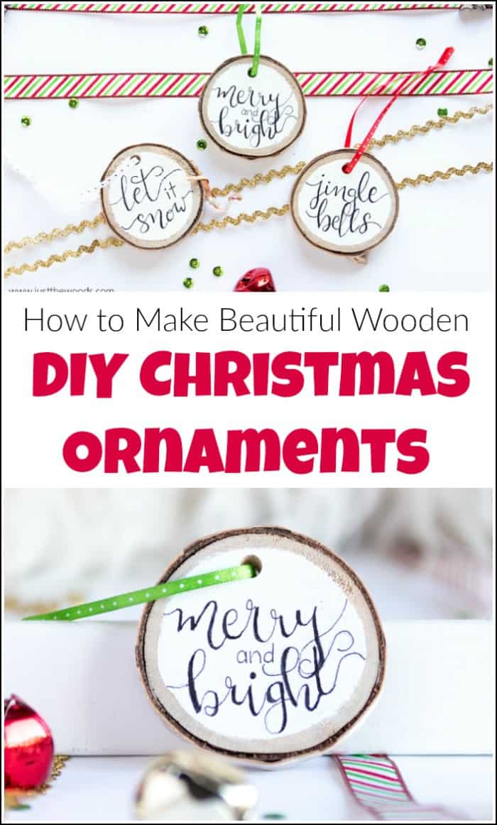 Homemade Christmas ornaments can be fun and easy to make. These wooden DIY Christmas ornaments can be as unique and personal as you like. See how to make easy Christmas ornaments with just a few simple steps. #homemadeChristmasornaments #DIYChritmasornaments #handmadeChristmasornaments #woodenornaments #woodenChristmasornaments #Christmasornamentideas