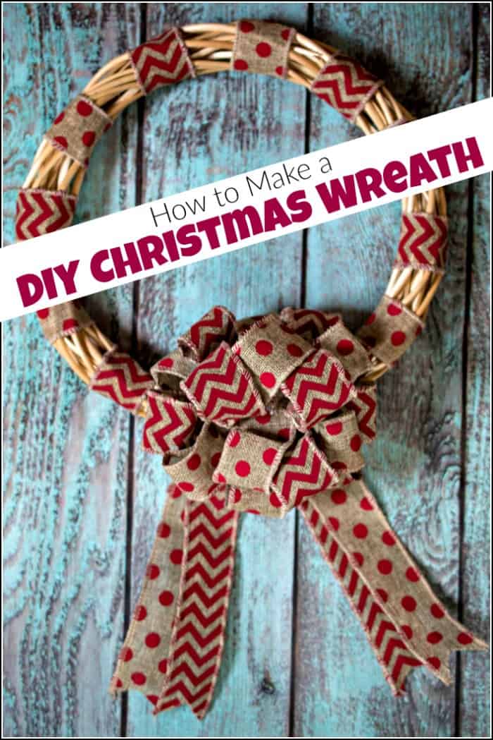 See how to make a Christmas wreath. When it comes to Christmas wreath ideas this easy DIY wreath is great for the holidays or any day. Make your own Christmas wreath with burlap ribbon. #christmaswreath #howtomakeachristmaswreath #DIYchristmaswreath #diyholidaywreath #diywreath #wreathmaking #christmaswreathideas #holidaywreaths