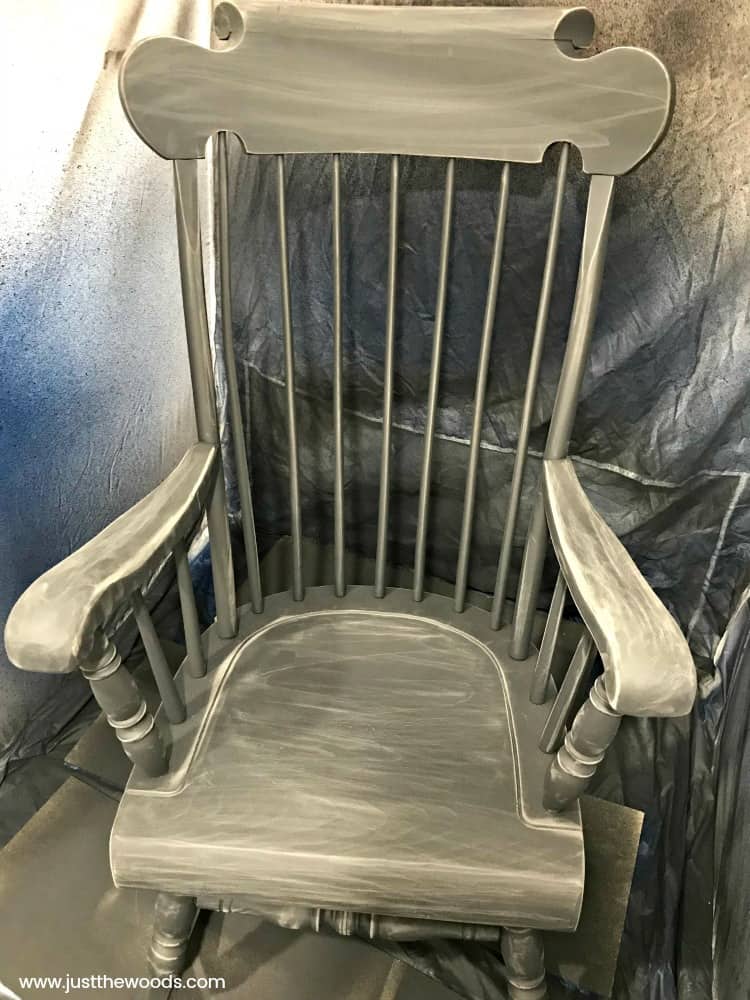 sanded wood rocking chair, painted rocking chair, wooden rocking chair painted