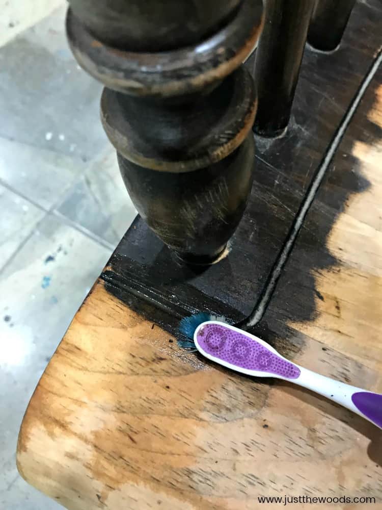 clean with toothbrush, clean wood with toothbrush, how to clean grooves in furniture