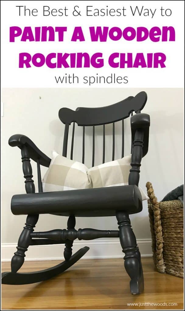 How to Paint a Wooden Rocking Chair with Spindles the Easy Way