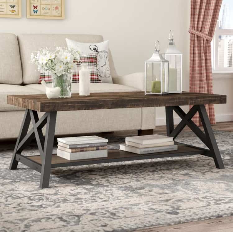 modern farmhouse coffee table, rustic coffee tables, wooden rustic coffee table