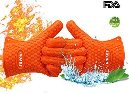 oven mitts, oven gloves, orange oven mitts, silicone oven gloves