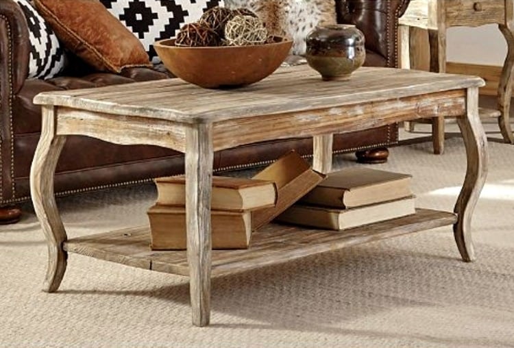 french country coffee table, wooden coffee table, curvy legs coffee table, rustic coffee tables