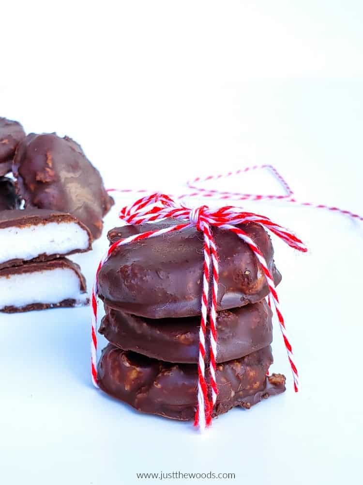 homemade peppermint patties, peppermint patty recipe, chocolate covered mint candy, vegan mints