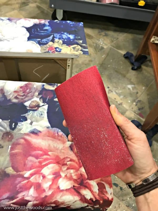 How to Decoupage Painted Furniture with Floral Paper