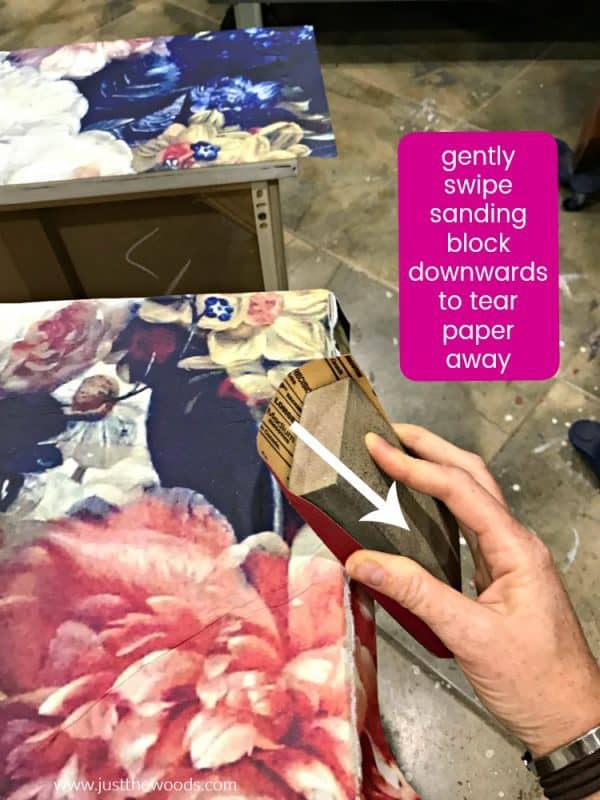 Decoupage Furniture Tutorial How to Add Tissue to Painted Furniture
