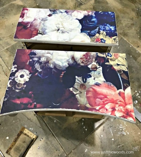 Decoupage Furniture Tutorial How to Add Tissue to Painted Furniture