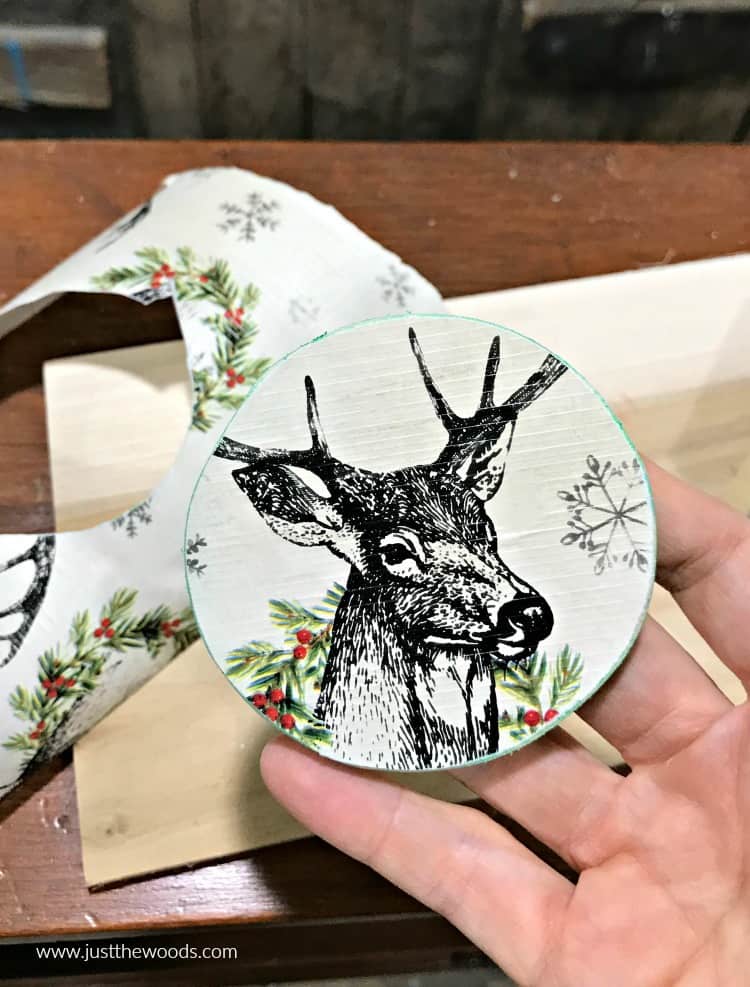 personalized ornaments, wooden ornaments, deer ornament