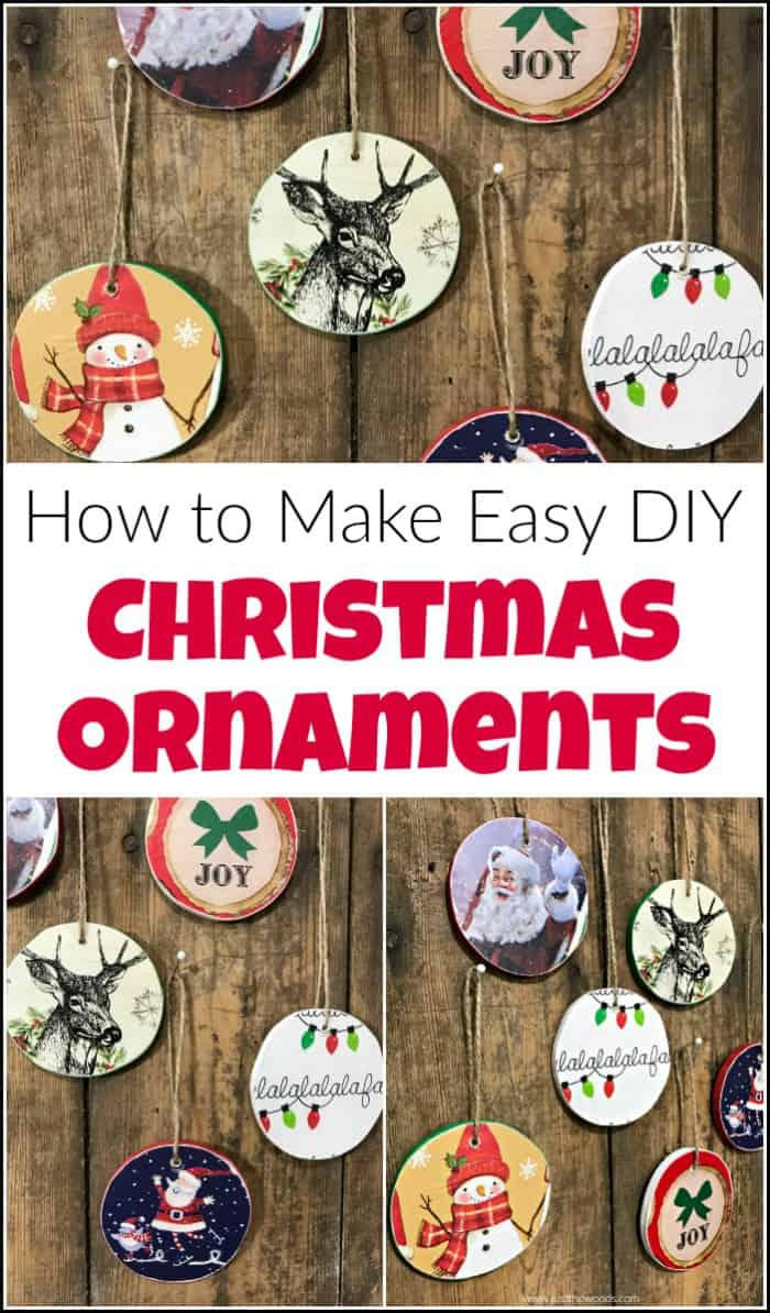 Ready to make your own Christmas ornaments? These easy DIY wooden Christmas ornaments are the perfect amount of vintage style and personal touch. See how to make your own DIY Christmas ornaments to keep or gift. #DIYChristmasornaments #woodenornaments #woodenChristmasornaments #homemadeChristmasornaments #scrollsawprojects #woodenChristmastreeornaments