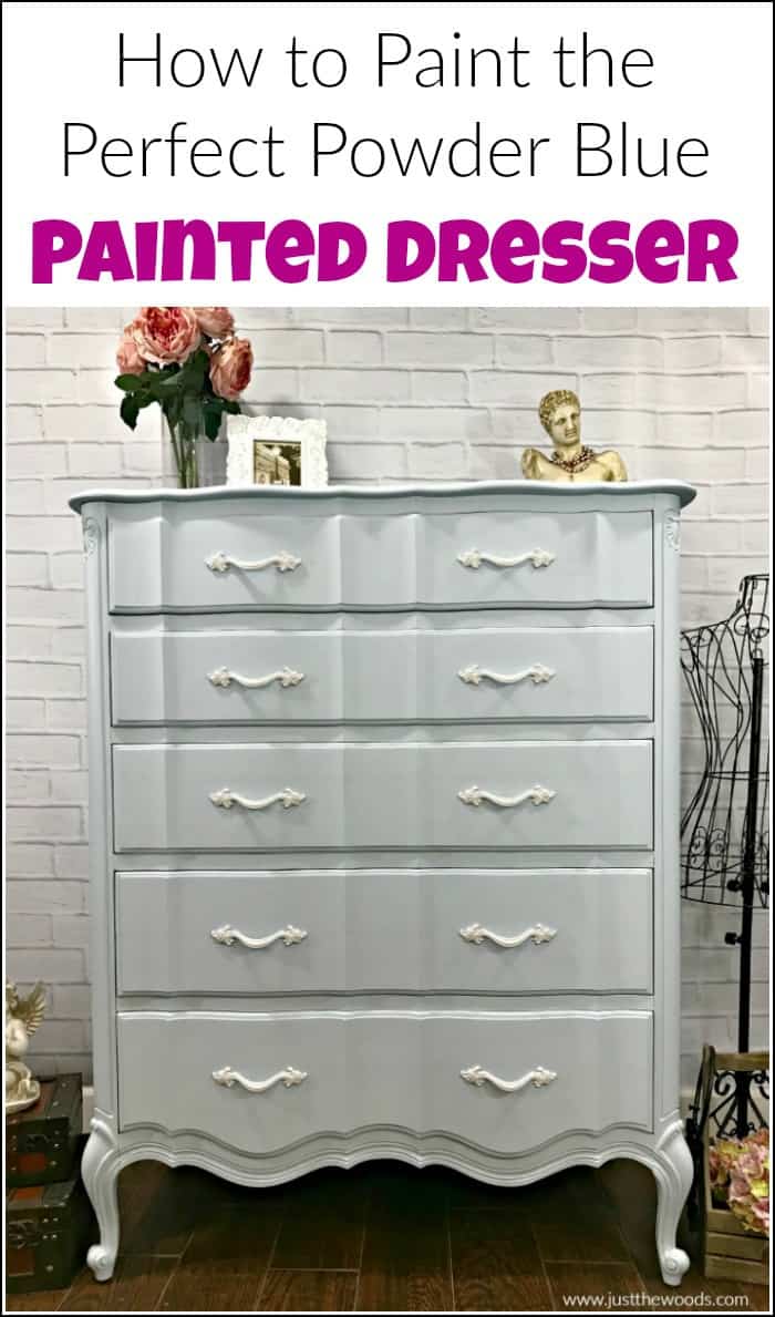 A painted dresser allows you to keep an old piece of furniture while giving it a whole new look. Need a few painted dresser ideas? Enjoy this DIY dresser. #painteddresser #DIYdresser #painteddresserideas #howtopaintadresser #paintedfurniture #dressermakeover #painteddresserbeforeandafter #howtorefinishadresser #howtopaintfurniture