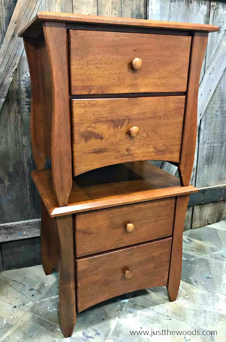 brown wood tables, wood nightstands