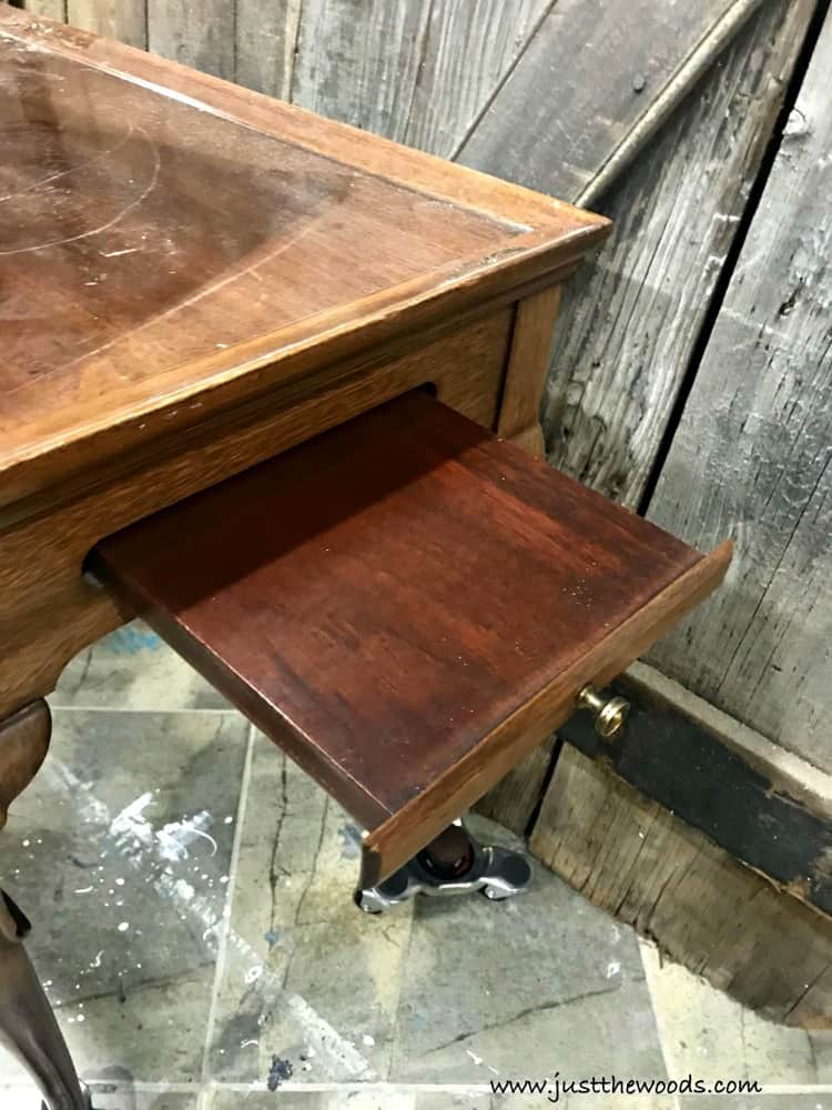 vintage table, painting a table, how to paint a table, table with pull out sides