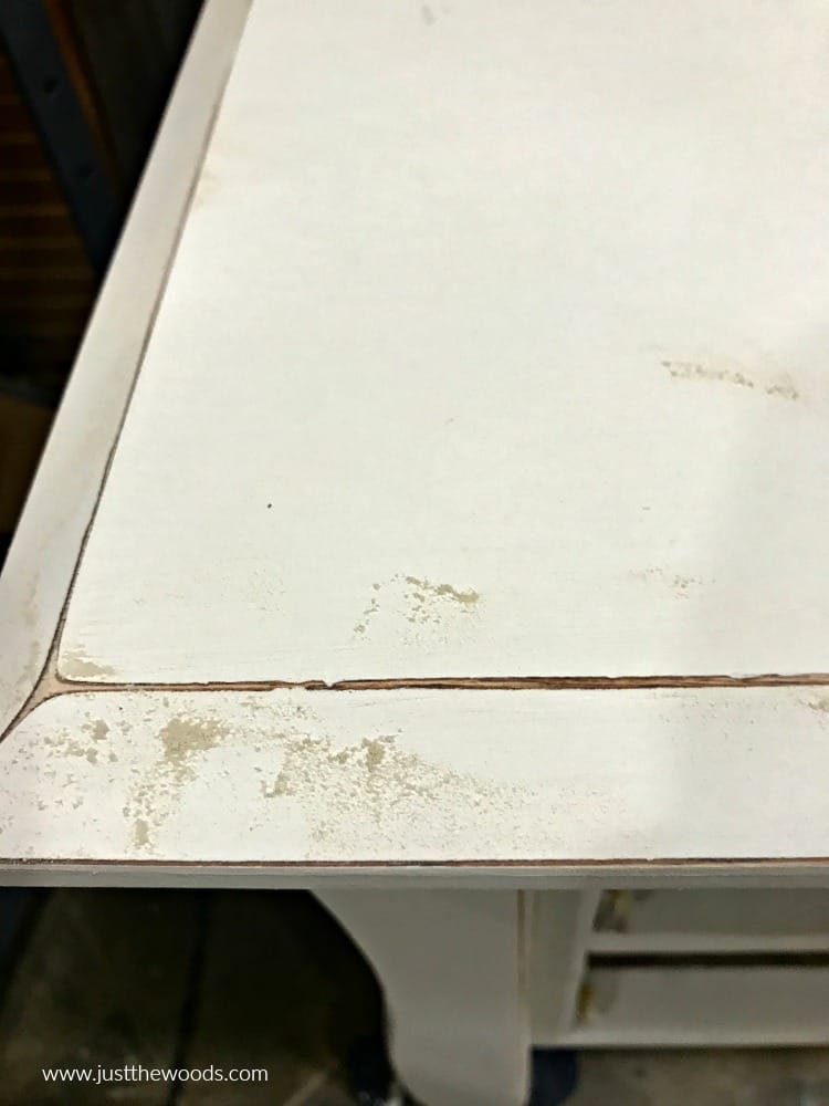 distressing painted furniture, dust from distressing paint