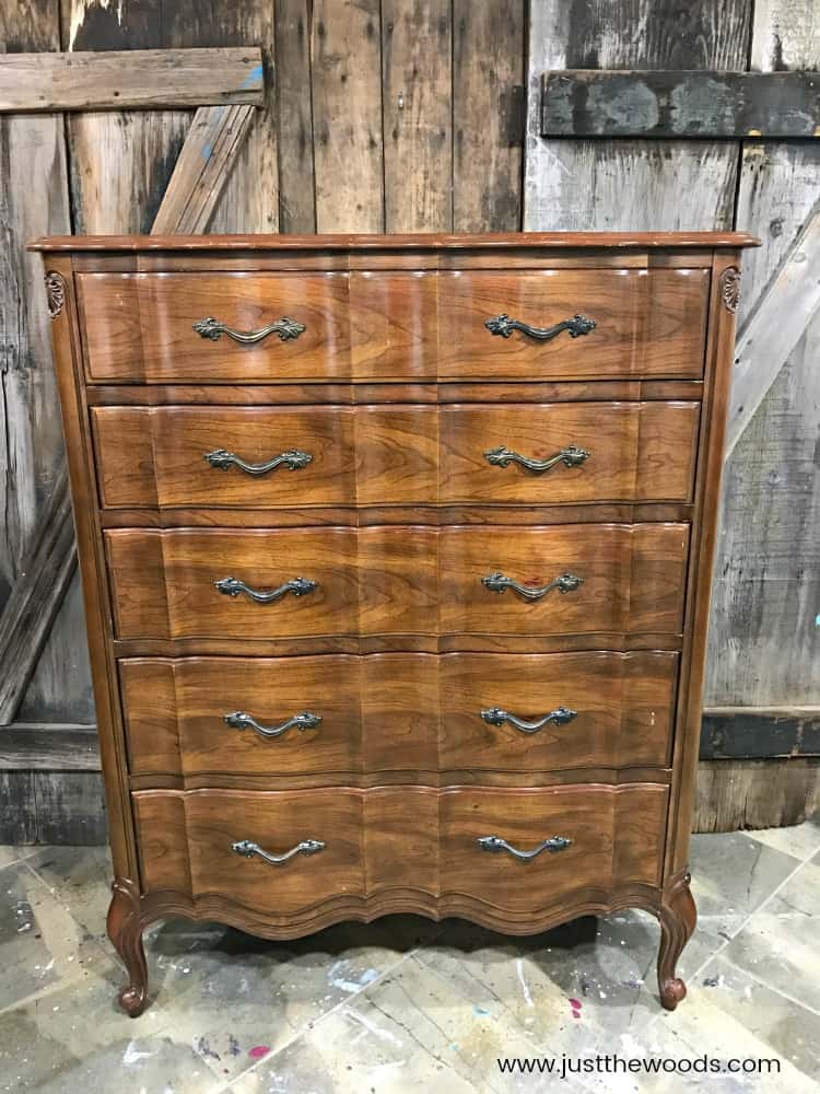 vintage dresser, french provincial dresser, old chest of drawers