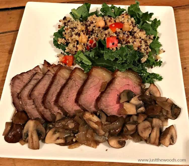 clean eating beef, clean eating dinner, clean eating foods, quinoa salad, kale salad