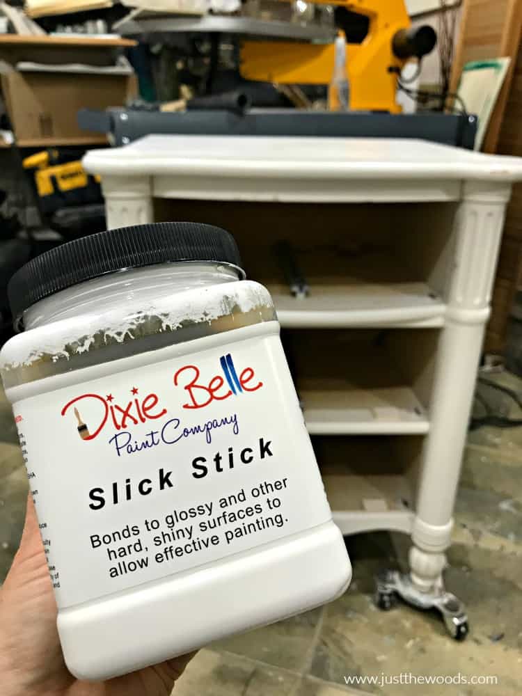 how to paint slick surfaces, painting laminate furniture, painting new furniture, how to prime furniture