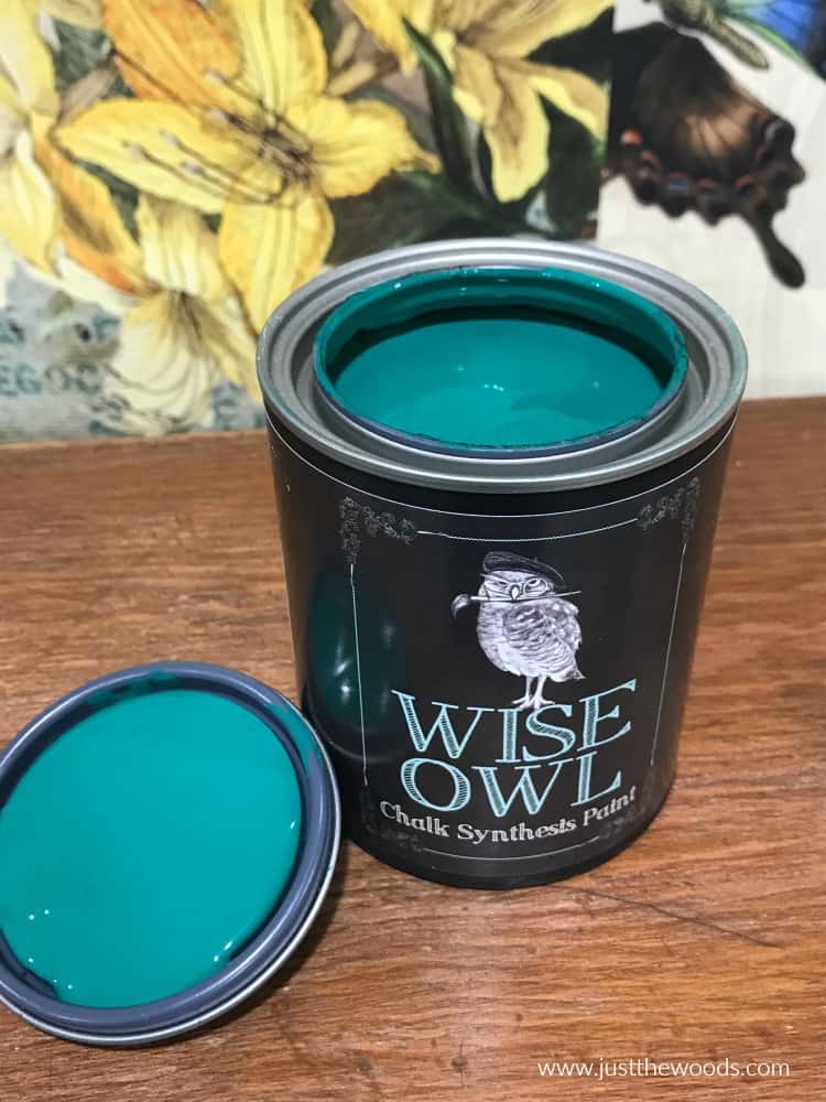 green chalk paint, wise owl paint, emerald green paint, chalk painting furniture