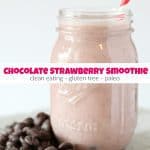 Chocolate Strawberry Smoothie Recipe for Clean Eating
