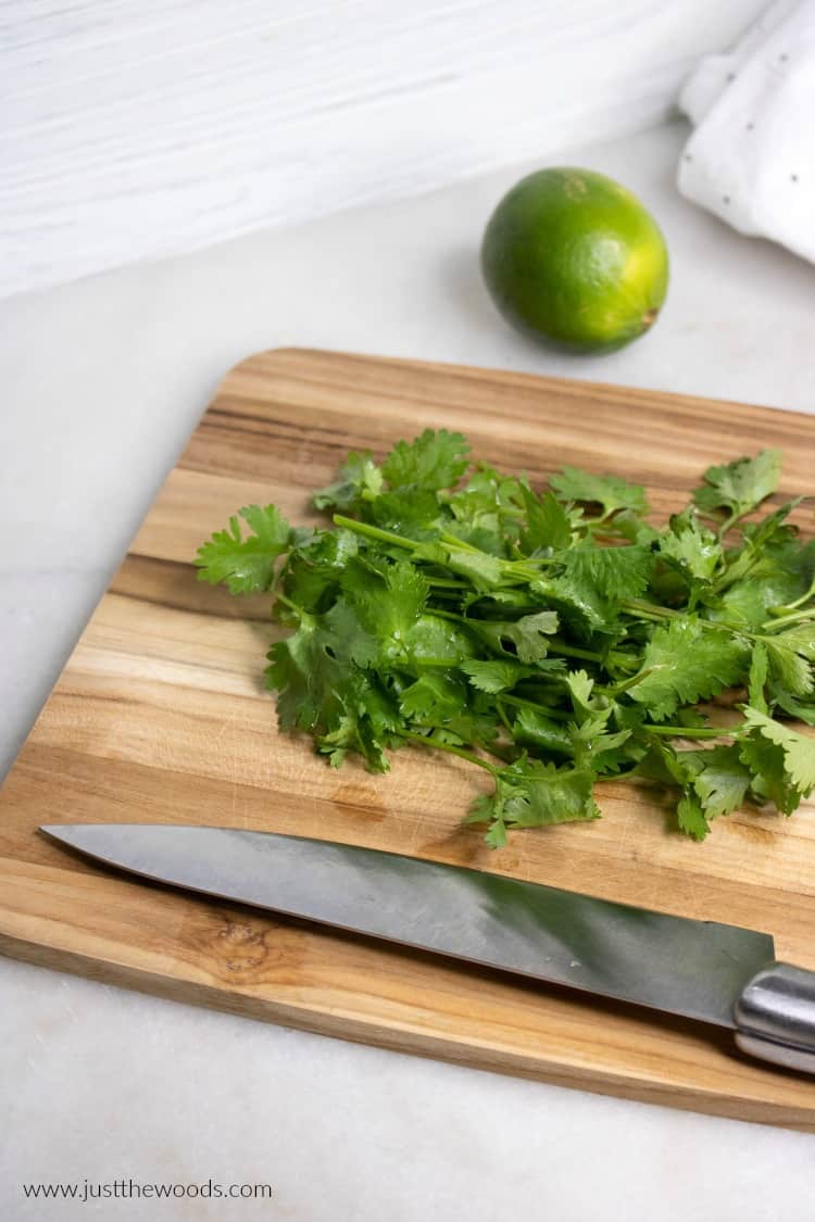 chopped cilantro, clean eating, cilantro lime cauliflower rice