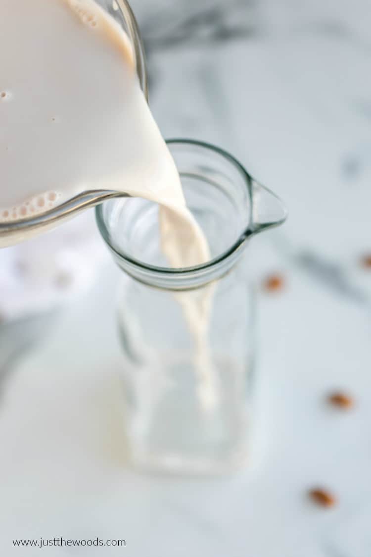 homemade almond milk, easy almond milk recipe, how to make almond milk