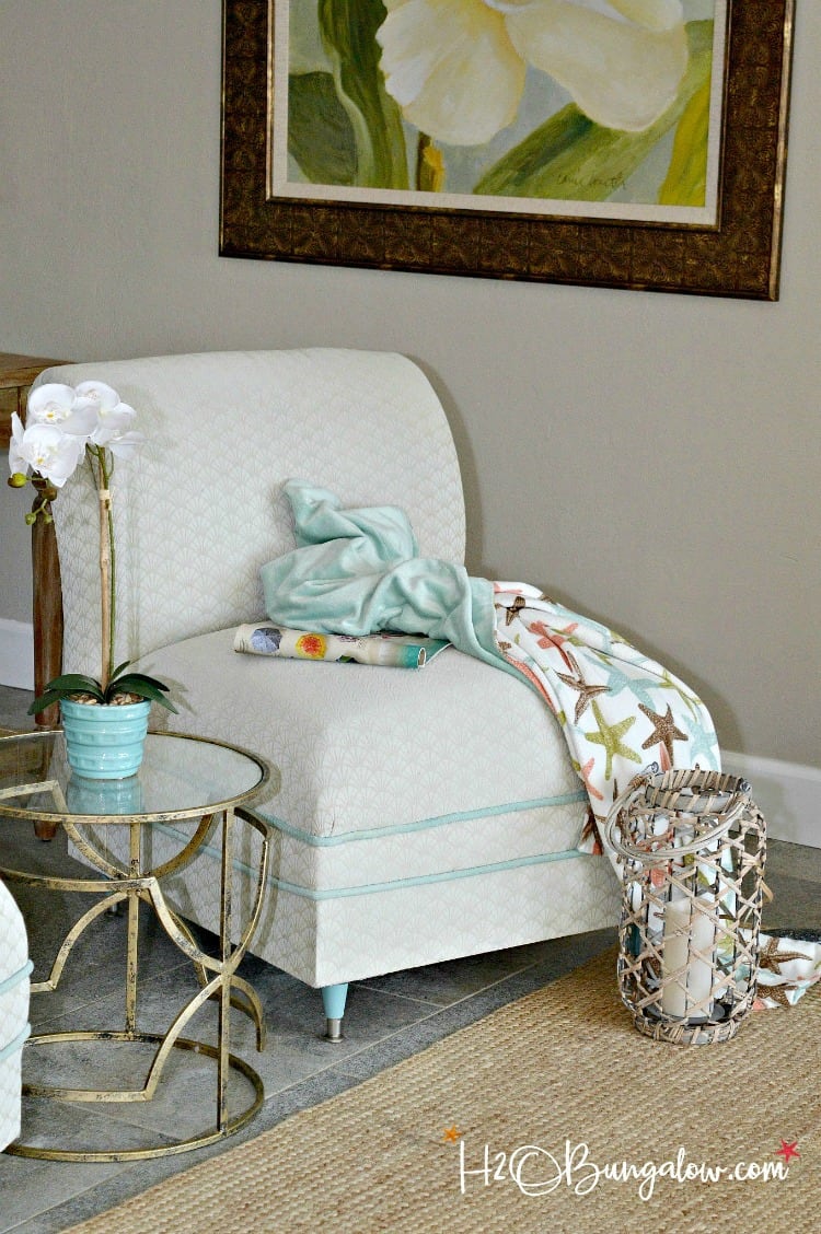painting fabric chairs, how to paint a fabric chair, painted chairs