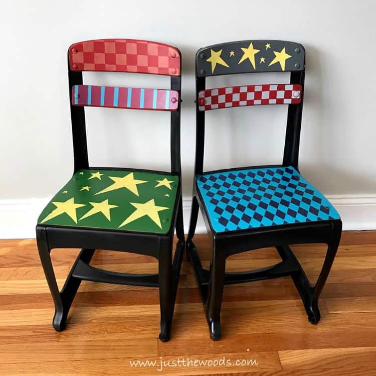 painted childrens chairs