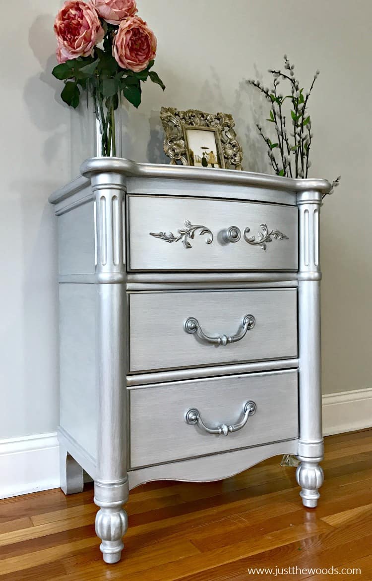 Metallic outlet painted furniture