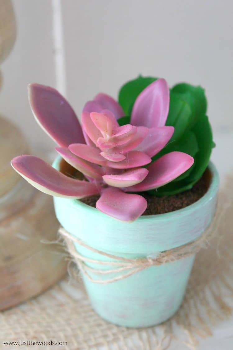 how to make a fake succulent plant, DIY Succulent Planter, small succulent plant