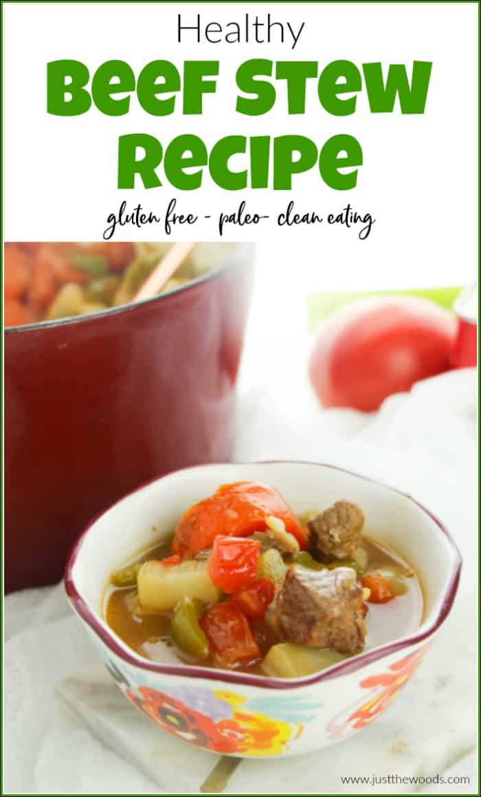 The best healthy beef stew recipe packed with vegetables, beef stew meat and beef stew spices. This easy beef stew recipe is delicious and good for you. #healthybeefstew #howtomakebeefstew #howtocookbeefstew | homemade beef stew | gluten free beef stew | easy beef stew recipes | how do you make beef stew | beef stew stove top