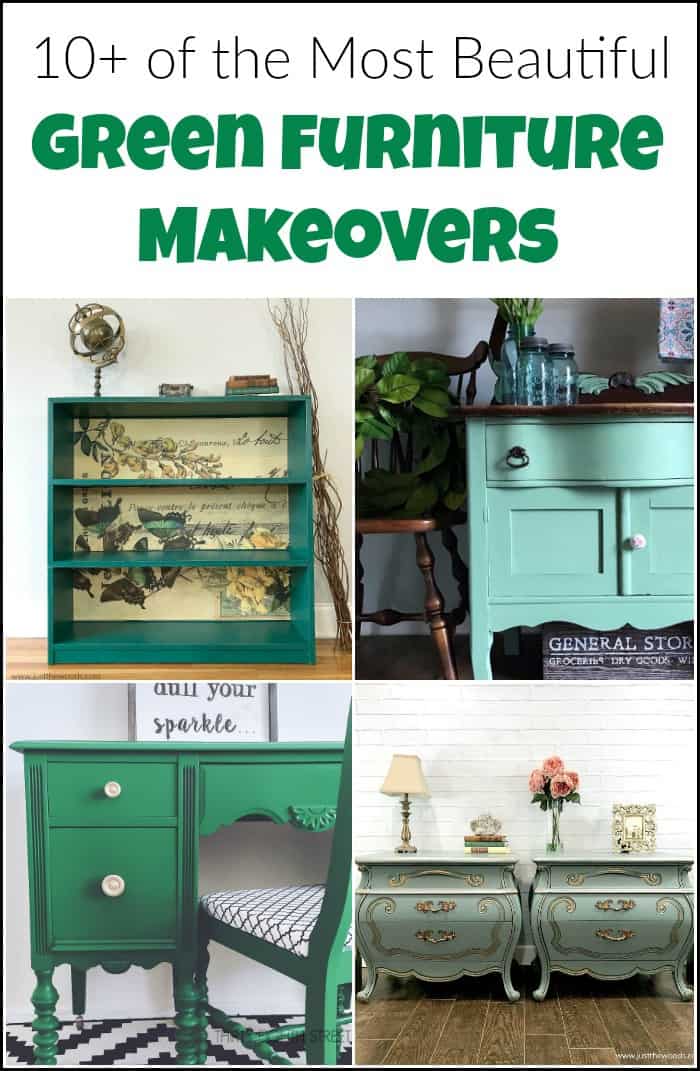 Green furniture is completely underrated if you ask me. Check out these gorgeous painted green furniture makeovers to fall in love with the color green. #greenfurniture #greenpaintedfurniture #greenmakeovers #greenfurnituremakeovers #paintedfurniture #greenfurniturepaint #greenpainteddesk #greenfurnitureideas