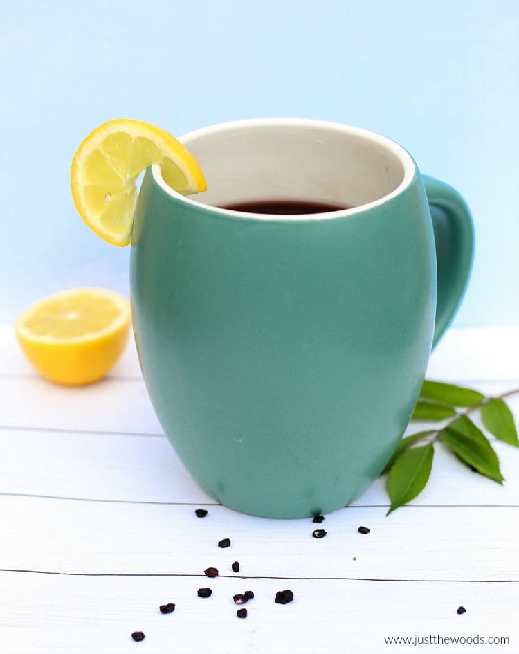 elderberry tea, how to make elderberry tea, immune boosting tea recipe