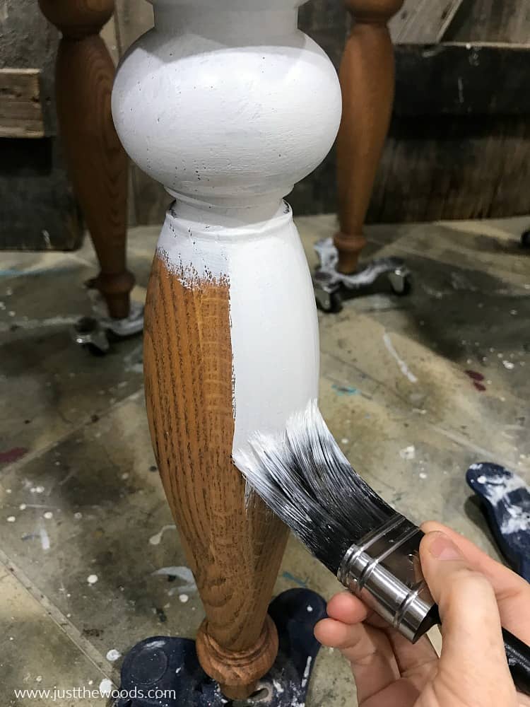 white paint on wood, how to paint furniture, applying chalk paint to wood